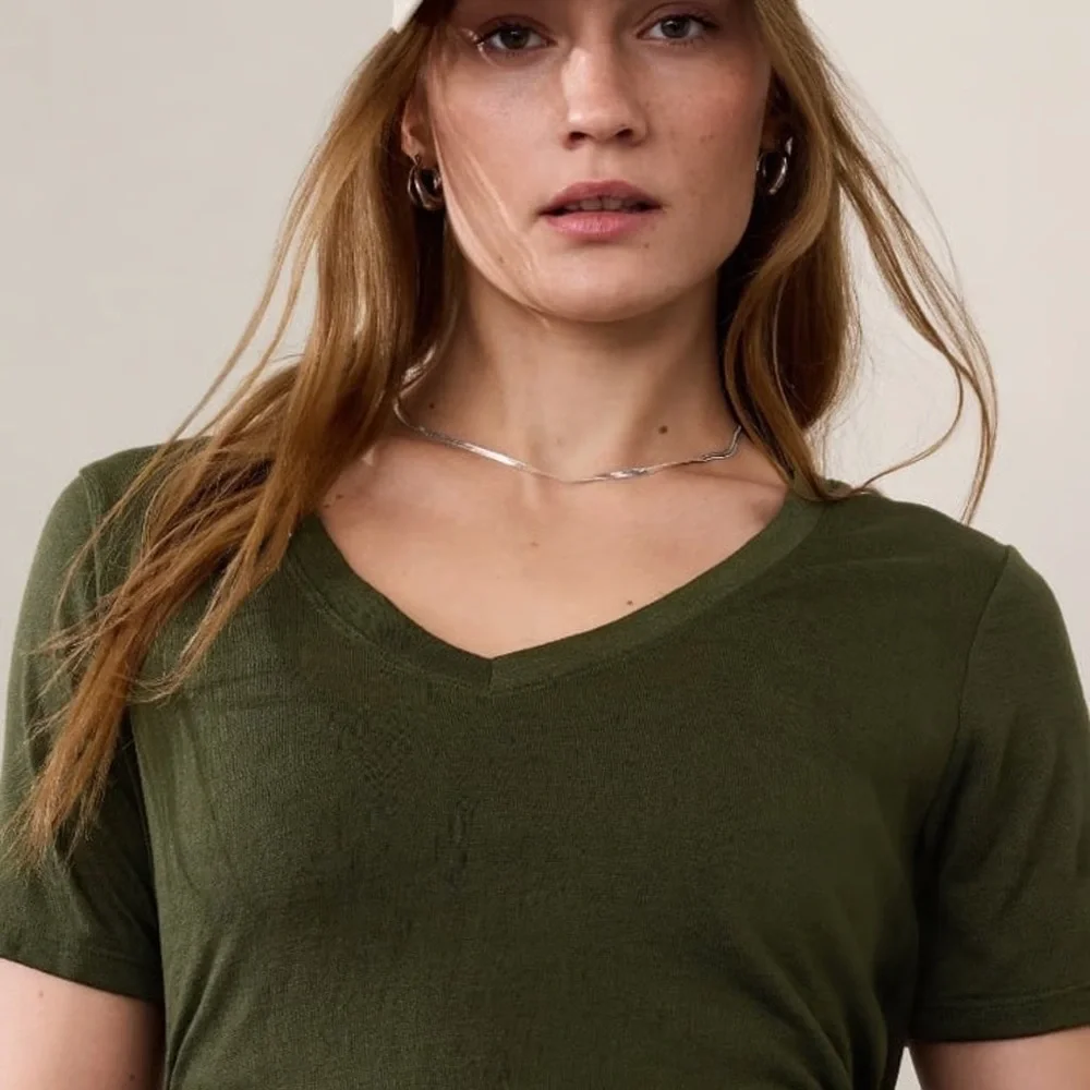 Athleta Olive Green Short Sleeve Tee - Picture 6 of 12